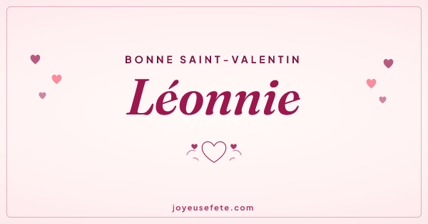 Image « Bonne Saint-Valentin Léonnie » au format large