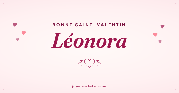 Image « Bonne Saint-Valentin Léonora » au format large