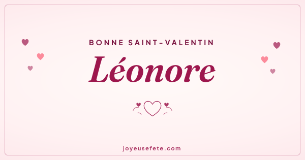 Image « Bonne Saint-Valentin Léonore » au format large