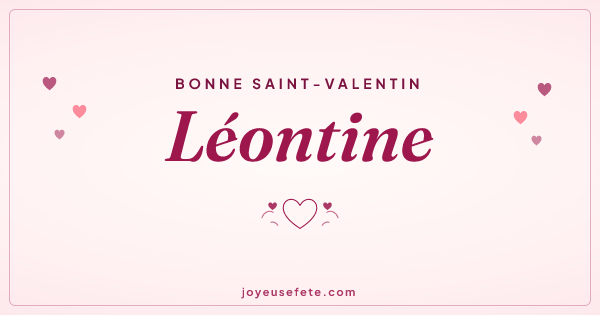 Image « Bonne Saint-Valentin Léontine » au format large