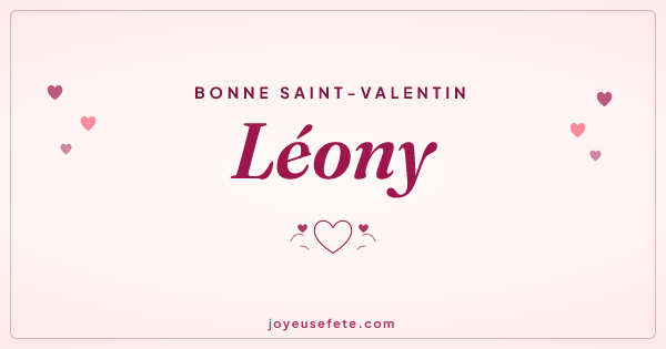 Image « Bonne Saint-Valentin Léony » au format large