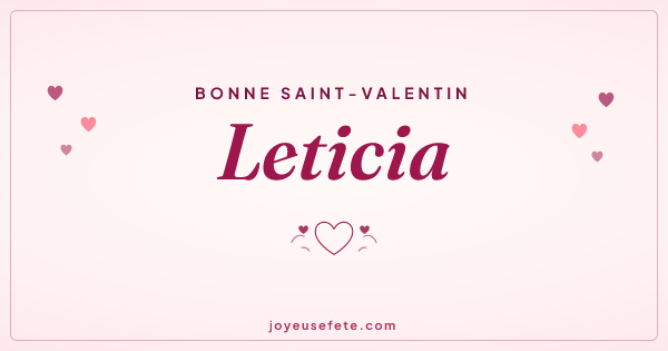 Image « Bonne Saint-Valentin Leticia » au format large