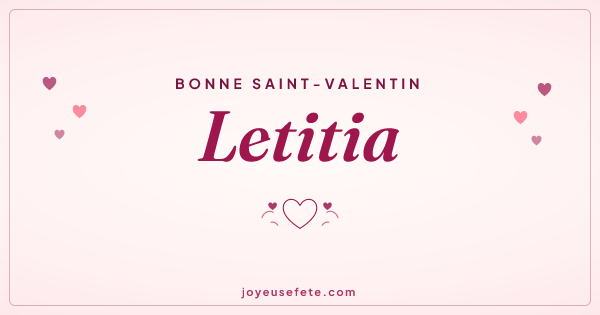 Image « Bonne Saint-Valentin Letitia » au format large