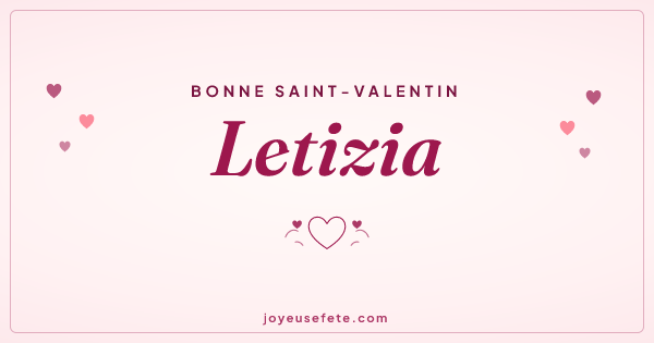 Image « Bonne Saint-Valentin Letizia » au format large