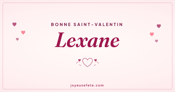Image « Bonne Saint-Valentin Lexane » au format large