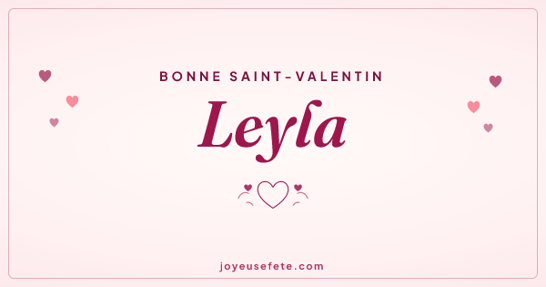 Image « Bonne Saint-Valentin Leyla » au format large