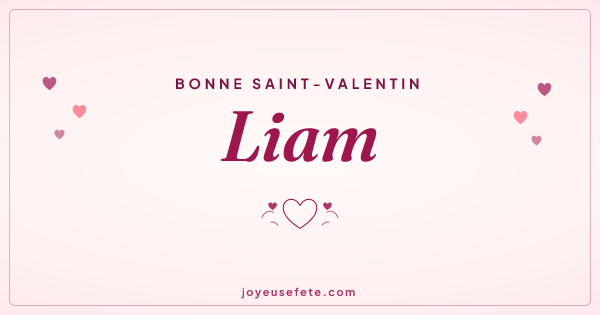 Image « Bonne Saint-Valentin Liam » au format large