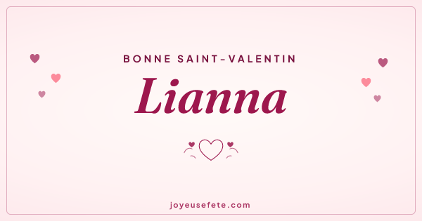 Image « Bonne Saint-Valentin Lianna » au format large