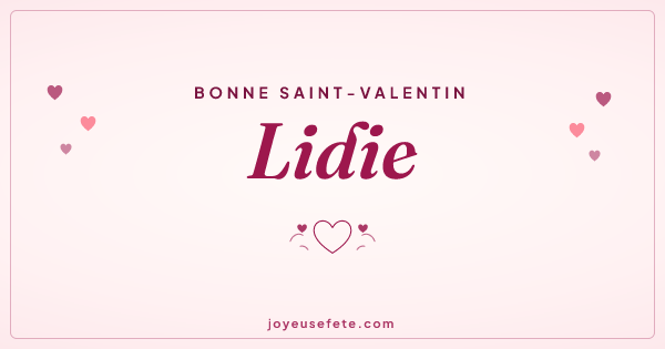 Image « Bonne Saint-Valentin Lidie » au format large