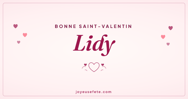 Image « Bonne Saint-Valentin Lidy » au format large