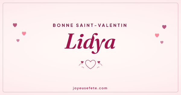 Image « Bonne Saint-Valentin Lidya » au format large