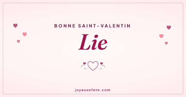 Image « Bonne Saint-Valentin Lie » au format large