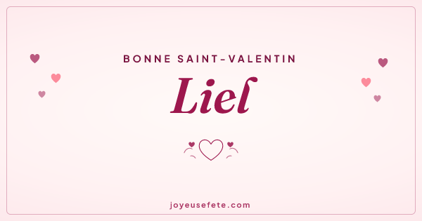 Image « Bonne Saint-Valentin Liel » au format large