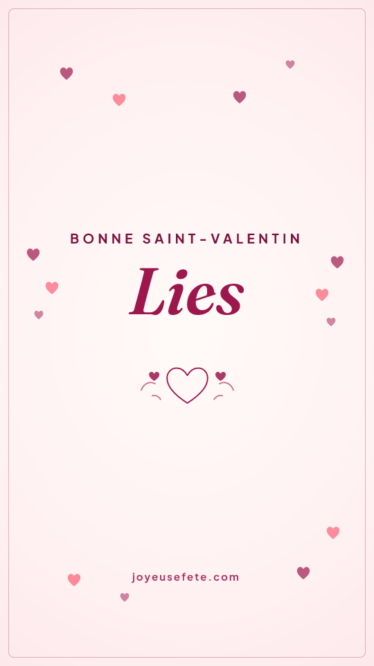 Image « Bonne Saint-Valentin Lies » au format story