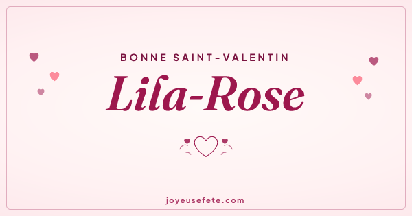 Image « Bonne Saint-Valentin Lila-Rose » au format large