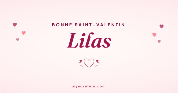 Image « Bonne Saint-Valentin Lilas » au format large