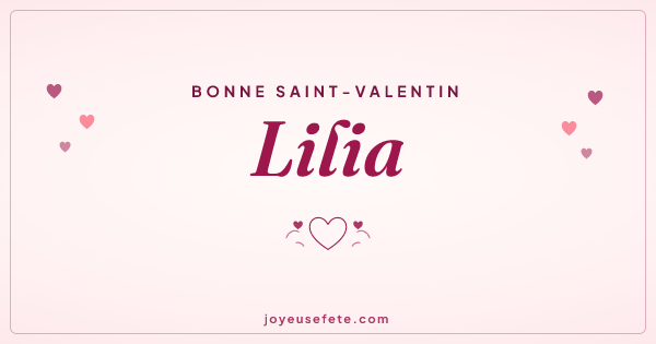 Image « Bonne Saint-Valentin Lilia » au format large