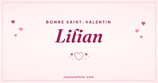 Image « Bonne Saint-Valentin Lilian » au format large