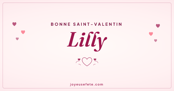 Image « Bonne Saint-Valentin Lilly » au format large