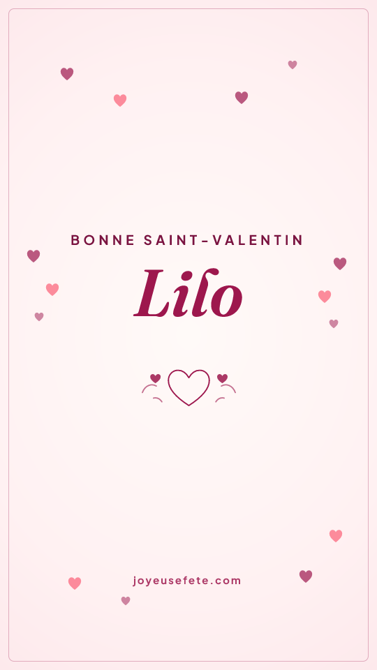 Image « Bonne Saint-Valentin Lilo » au format story