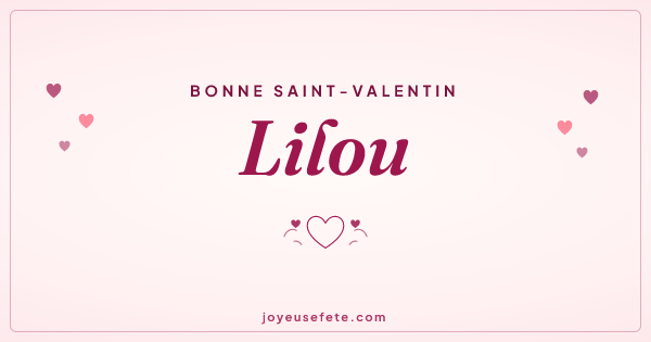 Image « Bonne Saint-Valentin Lilou » au format large
