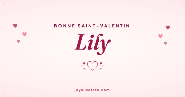 Image « Bonne Saint-Valentin Lily » au format large