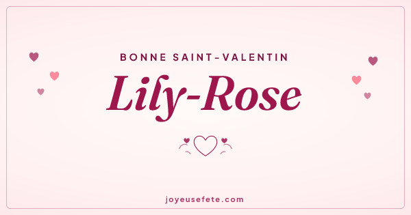 Image « Bonne Saint-Valentin Lily-Rose » au format large