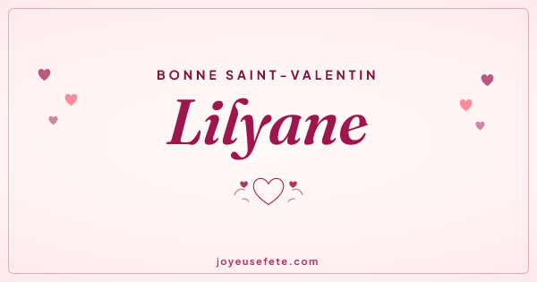 Image « Bonne Saint-Valentin Lilyane » au format large