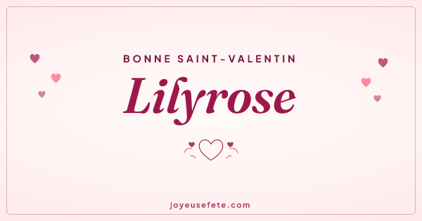 Image « Bonne Saint-Valentin Lilyrose » au format large