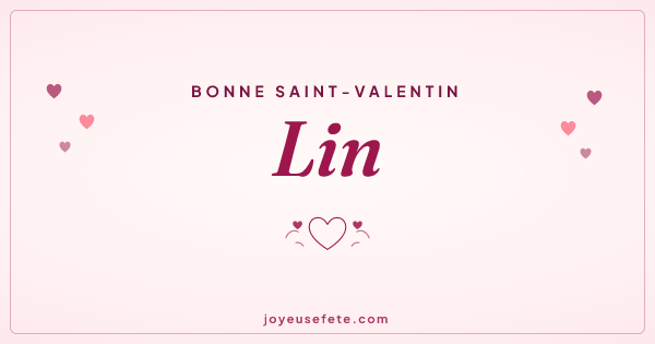Image « Bonne Saint-Valentin Lin » au format large