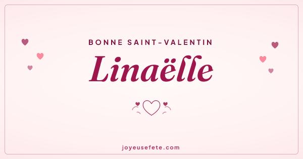 Image « Bonne Saint-Valentin Linaëlle » au format large