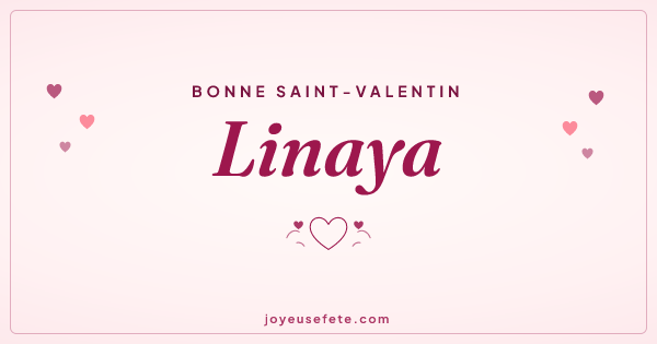 Image « Bonne Saint-Valentin Linaya » au format large