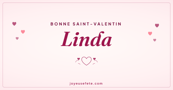Image « Bonne Saint-Valentin Linda » au format large