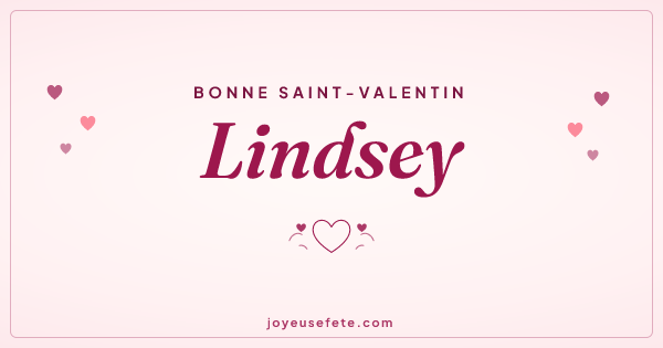 Image « Bonne Saint-Valentin Lindsey » au format large