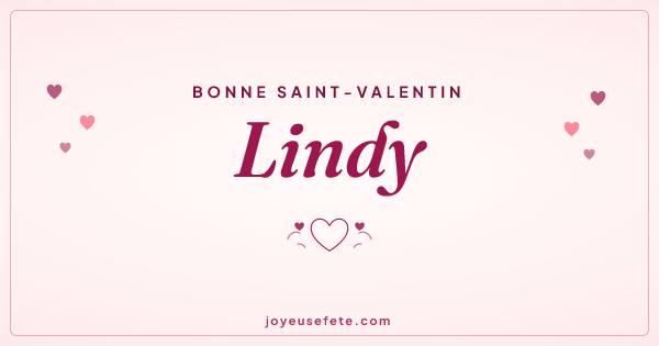 Image « Bonne Saint-Valentin Lindy » au format large