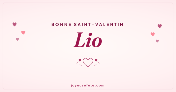 Image « Bonne Saint-Valentin Lio » au format large