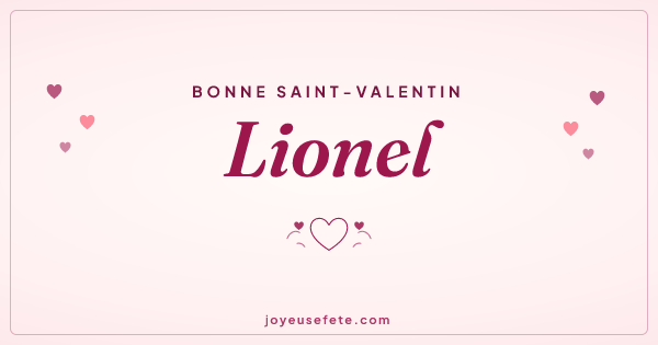 Image « Bonne Saint-Valentin Lionel » au format large