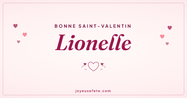 Image « Bonne Saint-Valentin Lionelle » au format large