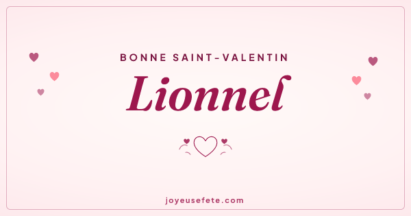 Image « Bonne Saint-Valentin Lionnel » au format large