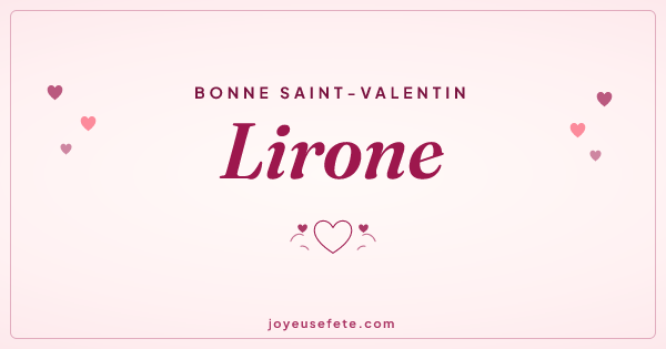 Image « Bonne Saint-Valentin Lirone » au format large