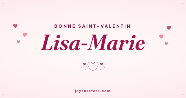 Image « Bonne Saint-Valentin Lisa-Marie » au format large