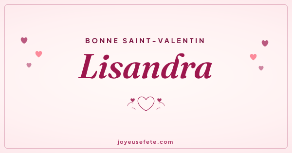 Image « Bonne Saint-Valentin Lisandra » au format large