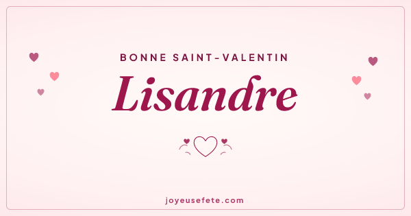 Image « Bonne Saint-Valentin Lisandre » au format large