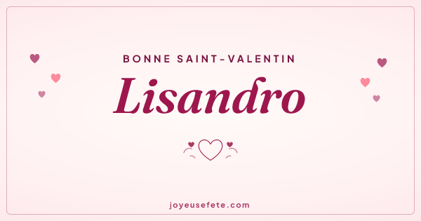 Image « Bonne Saint-Valentin Lisandro » au format large