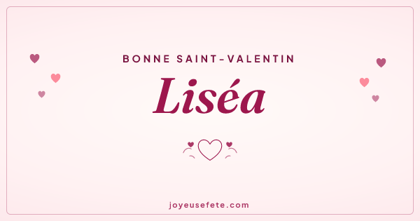 Image « Bonne Saint-Valentin Liséa » au format large