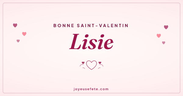 Image « Bonne Saint-Valentin Lisie » au format large