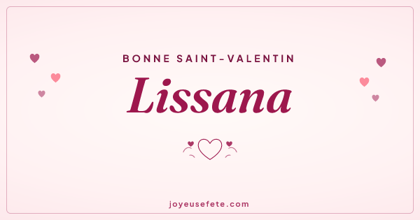 Image « Bonne Saint-Valentin Lissana » au format large