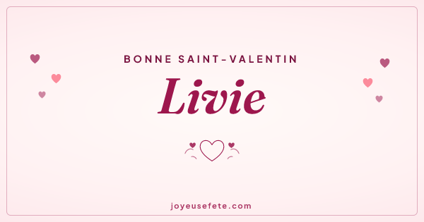 Image « Bonne Saint-Valentin Livie » au format large