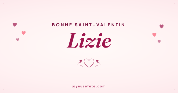 Image « Bonne Saint-Valentin Lizie » au format large