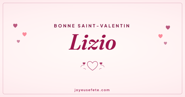 Image « Bonne Saint-Valentin Lizio » au format large